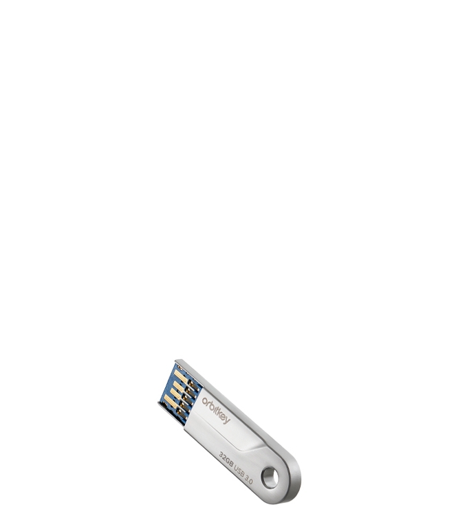 Orbitkey USB 32GB <span>ADDO-2-32GB</span> ADDO-2-32GB zilver - www.bremmerschoenen.info - Bremmer Schoenen