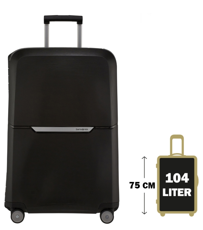 Samsonite Koffer <span>109506 1041/CK6*09003 MAGNUM</span> 109506 1041/CK6*09003 MAGNUM zwart - www.bremmerschoenen.info - Bremmer Schoenen